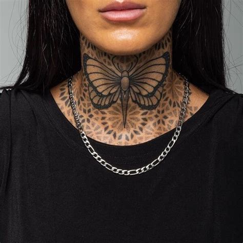 front of neck tattoo ideas|front neck tattoos for women.